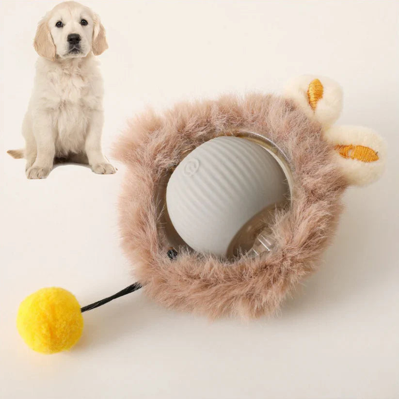 Interactive Play Ball With Fur For Dogs